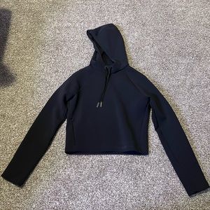Lululemon Black Neoprene Cropped Hoodie